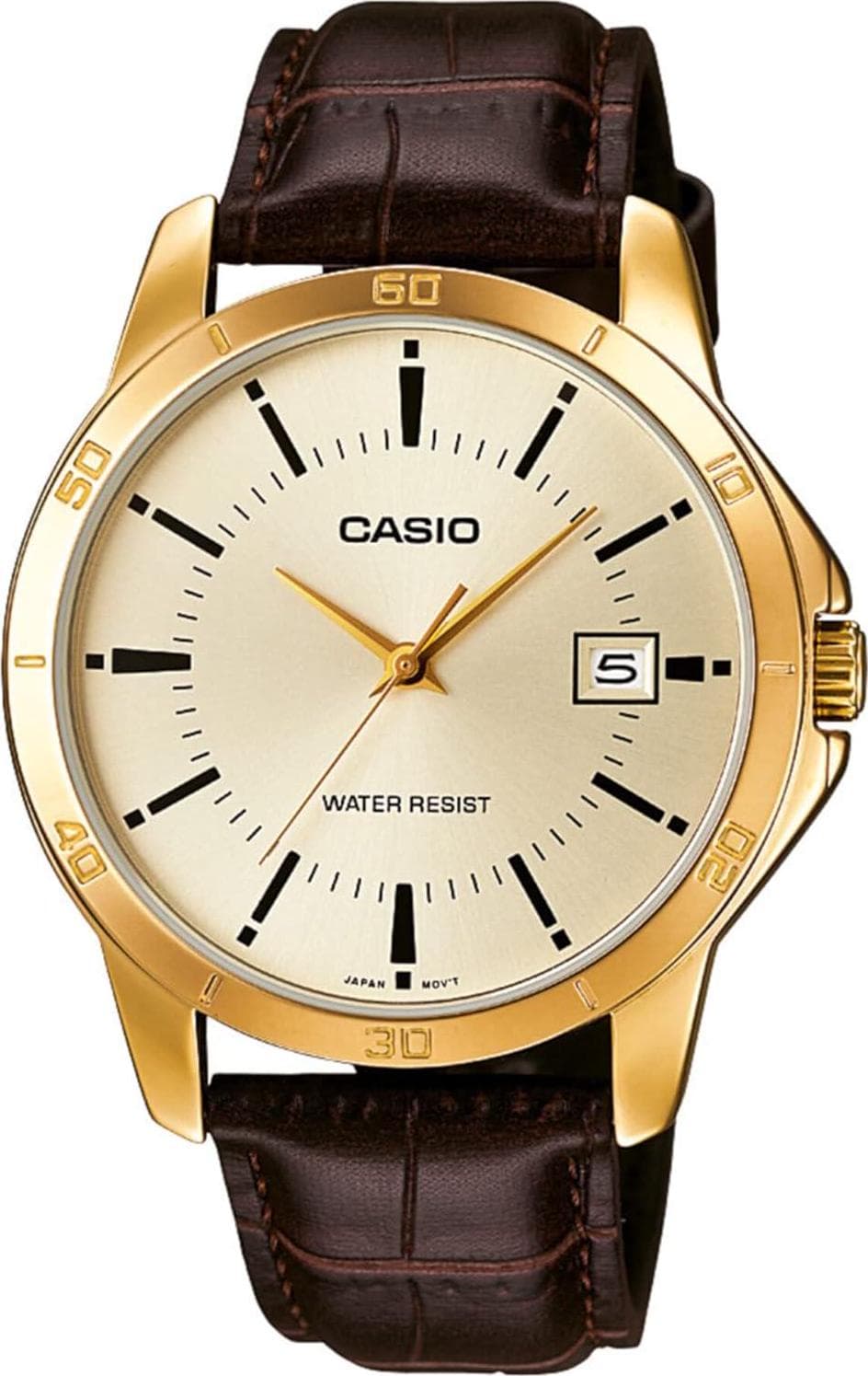 Casio Men’s MTP-V004GL-9A Date Quartz Watch with Genuine Leather