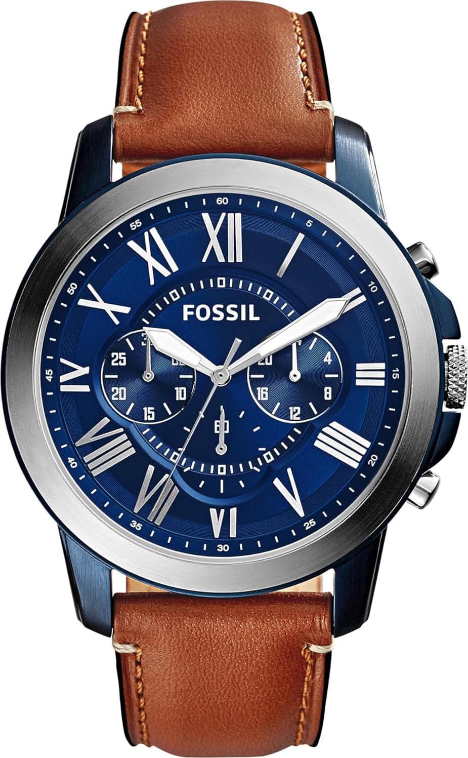 Fossil Grant Men’s Watch with Chronograph Display and Genuine Leather or Stainless Steel Band