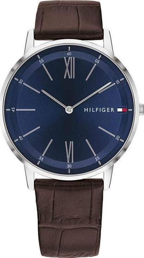 Tommy Hilfiger Men’s Quartz Stainless Steel and Leather Strap Dressy Watch, Color: Brown (Model: 1791514)